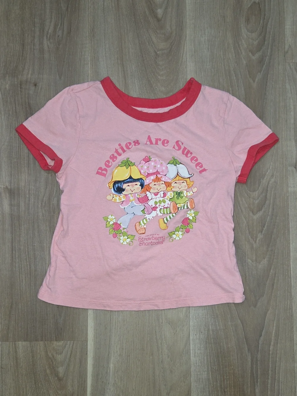 •Old Navy• Little Girls Pink Strawberry Shortcake Short Sleeve Tee